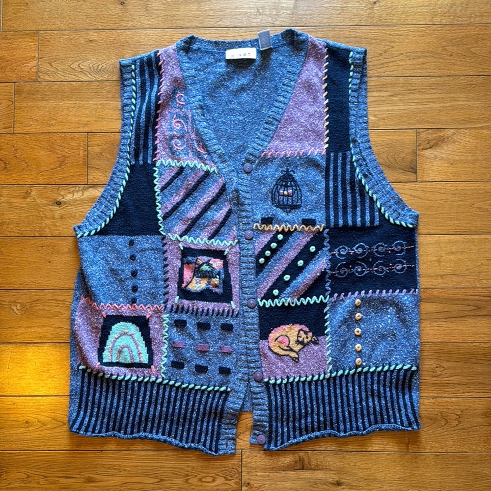 Vintage 90s Blast Cat Vest Size XL - Picture 3 of 7